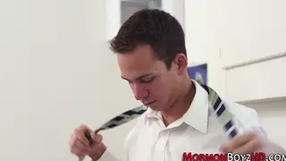 Muscular Guy in Uniform Releases on Camera