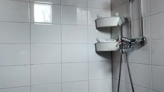 Hairy BBW MILF Pleasures Herself Under Hot Water