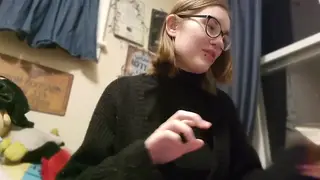 Teen Smokes and Grinds Pillow in Solo Session