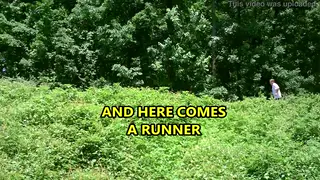 Mature Daddy Strokes His Thick Cock on a Public Trail