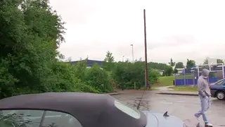 European Teen Pisses Outdoors During a Casting Pick-Up