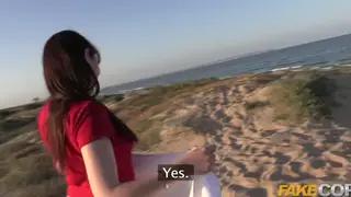 Officer Claims Babe on Nudist Beach
