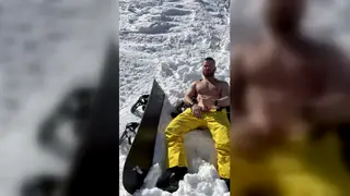 Inked Jock Strokes His Thick Cock on a Rocky Trail Overlook