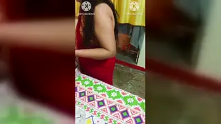 Indian Redhead Flaunts Massive Natural Tits in Hotel