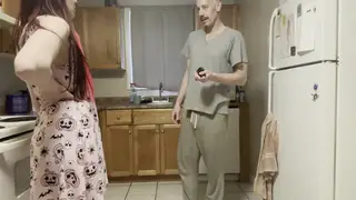 Stepdad Takes Petite Stepdaughter in Anal Threesome