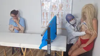 Stepmom Dominates Stepdaughter in a Clinical Femdom Exam