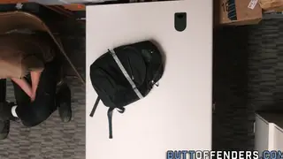 Caught Thief Takes Bareback Pounding While Stroking Himself
