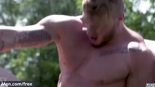 Hairy Muscle Bear Sucks Cock in Reality Encounter