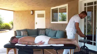 Tattooed Jock Gets Deepthroat Massage Before Bareback Ride