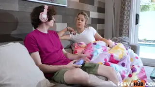 Petite Teen Drops the Controller for a POV Blowjob