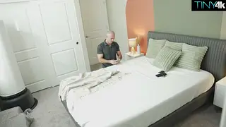 Petite Brunette Rides Roommate to Settle the Debt