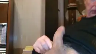 Seasoned Guy Strokes His Thick Shaft Slowly