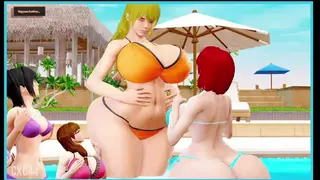 Tourist Experiences Giantess Growth on Holiday
