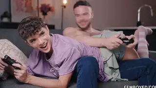 Femboy Enjoys 69 and Bareback Anal with Hunk