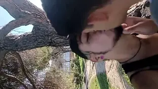 Muscular Twink Gets Bareback Creampie and Piss Outdoors