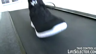 Blonde Couple Fucks Outdoors in Interracial Gym Session
