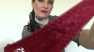 Brunette Femdom Teases with Panties Before a Messy Finish