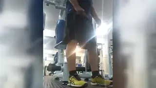 Mature Daddy Shows Off His Hard Bulge at the Gym