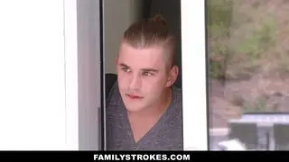 Stepmom Delivers a Cumshot After Catching Him