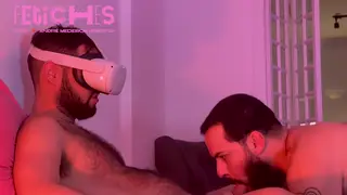 Hairy Guy Explores Pleasure Through VR Headset
