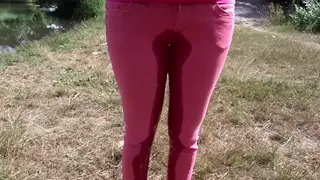 Busty Amateur Enjoys Public Pissing Outdoors