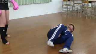 Japanese Teacher Dominates Student With Facesitting at Desk