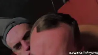 Hairy Mature Bear Takes Bareback Anal and Creampie Finish
