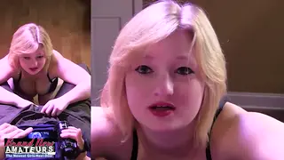 Busty Blonde Teen Swallows Every Drop After a Hard Doggystyle Pounding