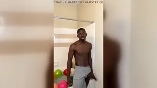 Ebony Teen Hunk Flaunts His Massive BBC