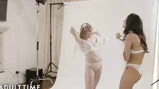 Blonde and Brunette Teens Explore Each Other With Oral and Tribbing