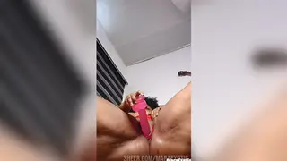Curvy BBW Wife Squirts Hard in Red Lingerie