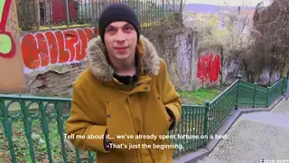 European Jock Takes Rough Blowjob and Rimjob Outdoors