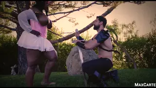 Curvy Ebony BBW Dominates Interracial Encounter with BBC