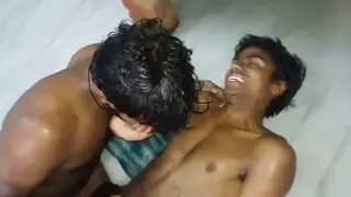 Indian Hostel Mates Strip to Underwear for Intimate Play