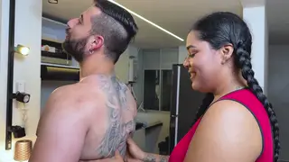 Tattooed European Maid Teases Her Huge Ass in a Cosplay Roleplay