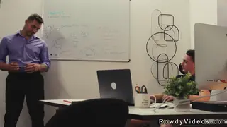 Office Hunks Swap Oral Before Bareback Anal