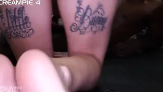 Interracial Orgy Floods Her with Back-to-Back Creampies