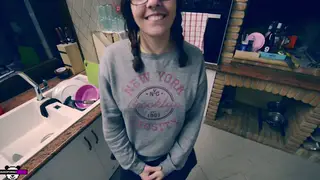 Busty European Teen Enjoys Outdoor Blowjob and Gym Fun