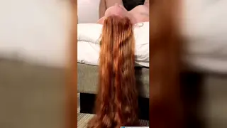 Curvy Redhead Rides Her Boyfriend in Hair-Fetish Clip