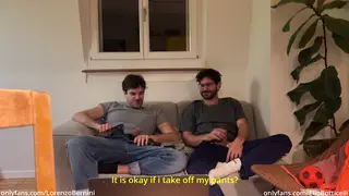 Mature Hairy Man Gets First Handjob from Straight Friend