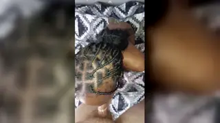 Ebony Teen Gives Blowjob Before Doggystyle with Older Man