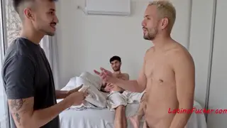 Latino Twinks Share Bareback Threesome With Oral Swaps