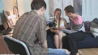 Curvy Blonde Teen Tries Double Penetration at Her Casting