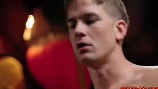 Blonde and Black Studs Flip-Fuck in Passionate Bareback Session