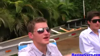 College Guys Suck Cock at Frat Car Wash