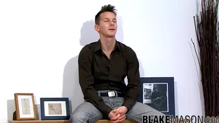 British Twink Strips For Casting Debut And Jerks Off