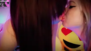 Lesbians Share Intense Oral and Swap Squirt in Close-Up