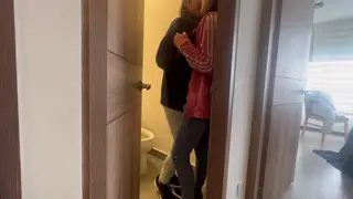 Curvy Latina Lesbians Eat Pussy in Steamy Bathroom