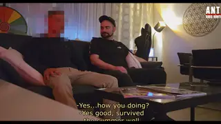 European Mature Tries First Gay Blowjob and Handjob Session
