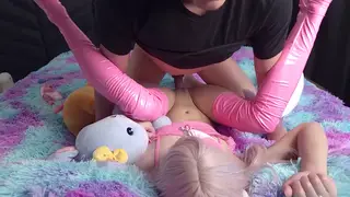 Asian Latina Petite Submits to Older Man